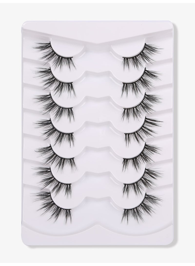 MAGEFY False Eyelashes Wispy Lashes Natural Look Lashes Soft Faux Mink Eyelashes Volume Fluffy Lashes Fake Eyelashes Soft Lash Set（7 Pairs） - Image 2